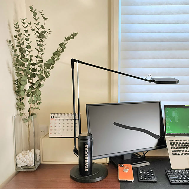 My Desk,マグカップ,在宅勤務スペース,サーモマグ,スタバタンブラー,ユーカリドライ,ドライフラワー,すっきりとした暮らし,在宅勤務デスク,在宅勤務を快適に,MYFLOWERLIFE 75の部屋