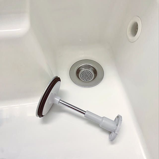 水回りの掃除,掃除を楽に,ゴミ受けはステンレス,セリア,水回りステンレス化,Bathroom adamoの部屋