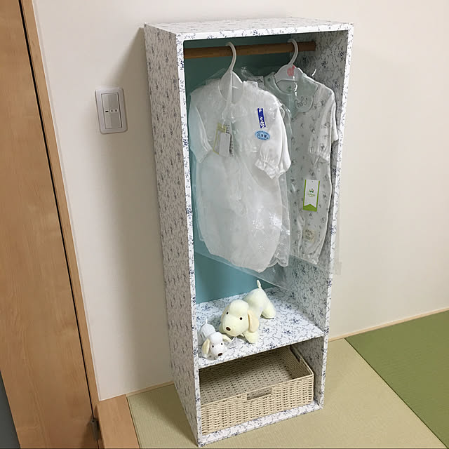 ハンガーラック,カインズホームの壁紙,カラーボックス,ニトリ,DIY ayanaoの部屋