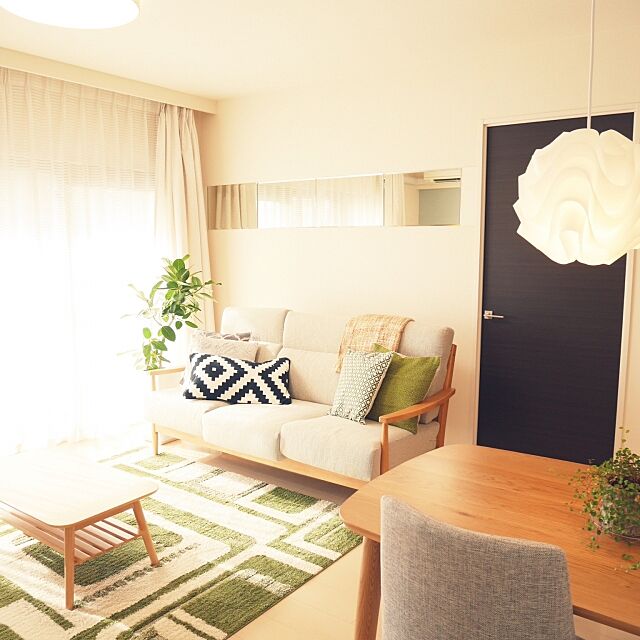 Lounge,ソファ,IKEA,観葉植物,北欧,一人暮らし,多肉植物,カフェ風,ニトリ kane4の部屋
