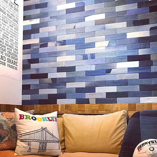 Lounge,リノベーション,リフォーム,デニム素材,デニム,タイル,マテリアルワールド,DIY,デニムタイル,男前 tomの部屋