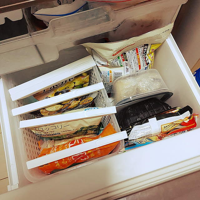 Kitchen,吊り下げ収納,1K 7畳,一人暮らし,ひとり暮らし,1K,100均,セリア,seria,冷凍庫,冷凍庫収納,冷凍庫整理 michiの部屋