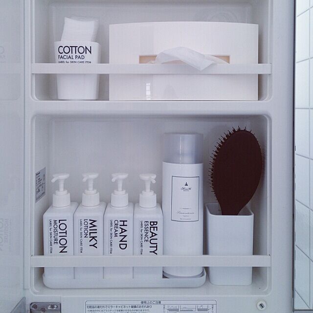 Bathroom,白黒,モノトーン,mon・o・tone,収納,無印良品,洗面所 mimi24の部屋