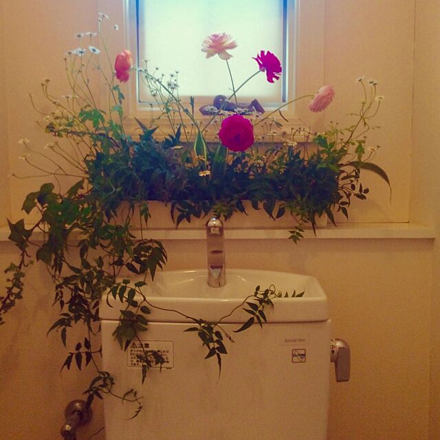 Bathroom,パーティーディスプレー,パーティー,花,生花,楽天で購入♡,花のある暮らし mechameguの部屋