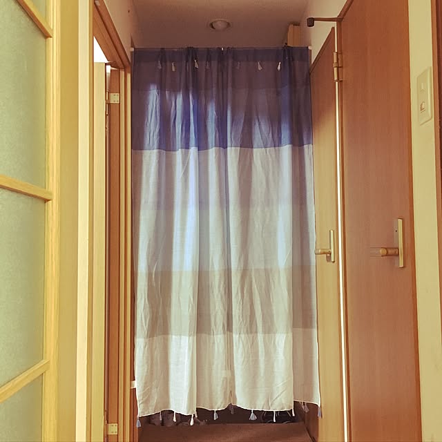 Entrance,めかくし,つっぱり棒,ハンドメイド,ダイソー naoの部屋