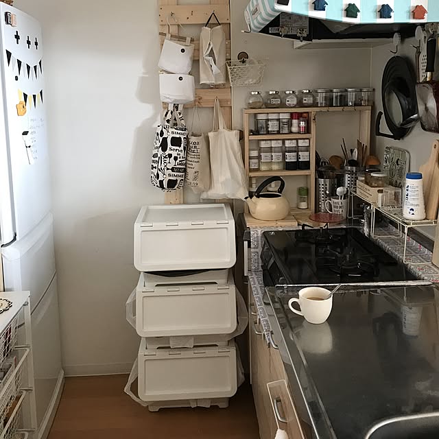 Kitchen,分別ゴミ箱,カインズ,2017.7.3,日替わり投稿企画!月曜日,買ったもの,いいね、フォロー本当に感謝デス☺︎,お金をかけずにインテリア,Room Clipとの出会いに感謝✳︎,賃貸でも楽しく♪,コメント喜びます♡,団地住まい yuccoの部屋