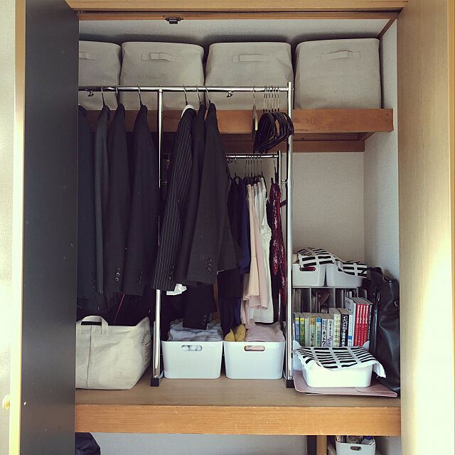 My Shelf,断捨離したい,無印良品,クローゼット,収納,1人暮らし,一人暮らし,1K,賃貸,ひとり暮らし,IKEA,マワハンガー w_fox0713の部屋