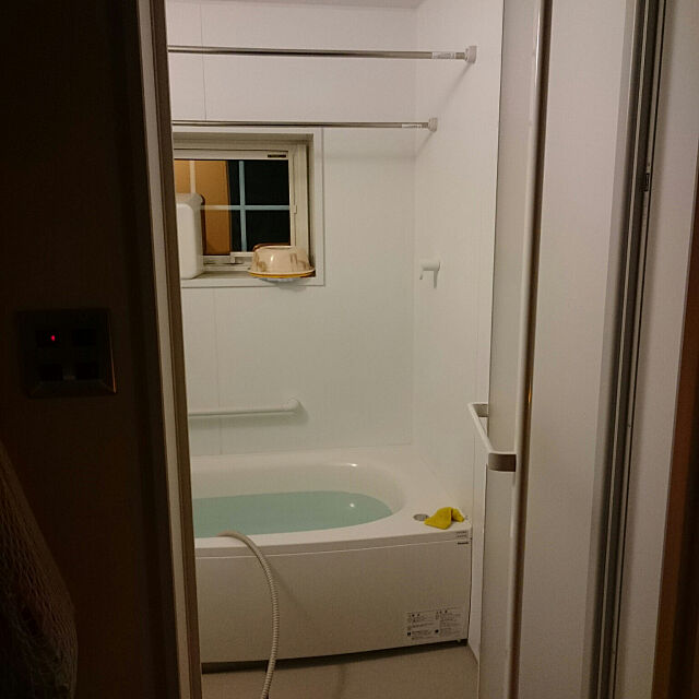 Bathroom,お風呂,生活感,残り湯利用,カビ予防 longneiの部屋