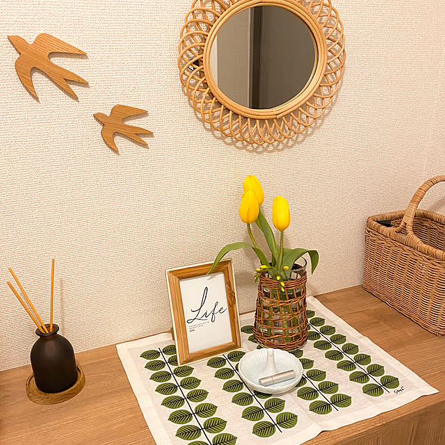 ベルサ,玄関ディスプレイ,いつもありがとうございます♡,なかなか訪問できなくてごめんなさい,Room Clipとの出会いに感謝✳︎,フォロワーの皆様に感謝♡,リメイク,Entrance,アクタス雑貨,白山陶器,DailyRoomClip掲載 mi_h02の部屋