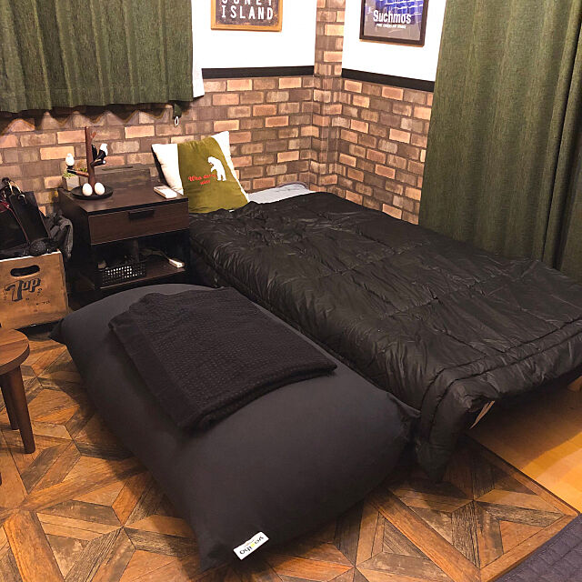 ベッド代わり,Yogibo,ヨギボー,お泊り,娘の部屋,ブラウンインテリア,Overview kaerucoの部屋