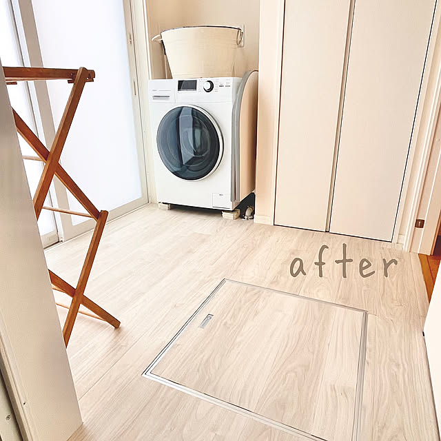 Bathroom,ふるさと納税で,ふるさと納税,ふるさと納税返礼品,床DIY,ランドリールーム,脱衣所兼ランドリールーム,脱衣所改造計画,脱衣所 DIY,脱衣所,プチリフォーム記録,プチリフォームが完成しました,プチリフォーム中,プチリフォーム,簡単DIY,床 diy,床張り替えDIY,床貼りDIY,ピタフィー,DIY初心者,DIYのある暮らし,DIY,暮らし,二人暮らしのインテリア,築浅中古 mikigumaの部屋
