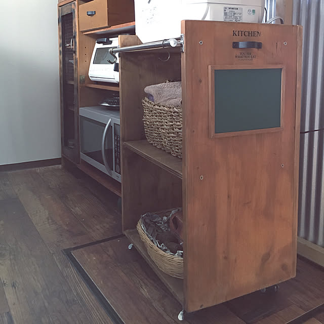 Kitchen,炊飯器,DIY,キッチンカウンター,賃貸DIY,板壁DIY,棚DIY,賃貸 diez_taraの部屋