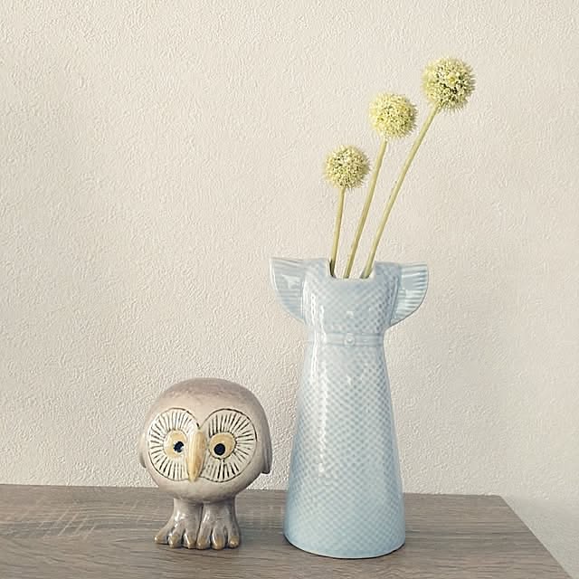 My Shelf,一輪挿し,ナチュラル,北欧,北欧インテリア,ナチュラルインテリア,清潔感,観葉植物のある暮らし,植物のある暮らし,心地よい暮らし,フラワーベース,リサ・ラーソン,フクロウ,ふくろう tan5の部屋