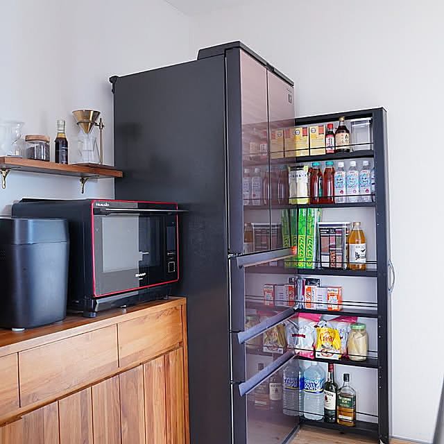 隙間収納,冷蔵庫収納,パントリー収納,冷蔵庫横スペース,トールワゴン,キッチン収納 puchiの部屋