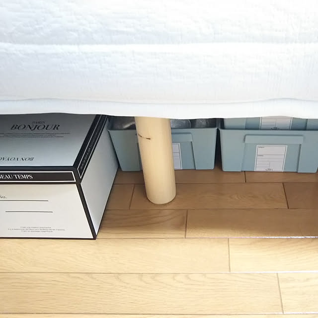 Bedroom,ショート丈ベッド,セミシングル,ベッド下収納,7畳,1K,賃貸,100均 tanutanusakuraの部屋