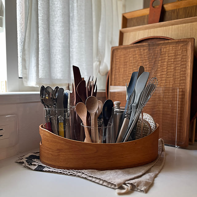 Kitchen,ガラスのキャニスター,カトラリースタンド,コスパ最強,100均アイテム,作家もの siosai10の部屋