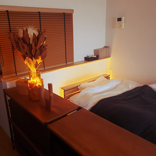 Bedroom,Philips Hue,一人暮らし,賃貸 kimunpoの部屋