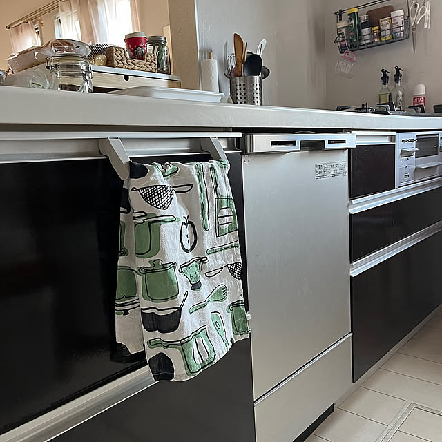 Kitchen,かご収納,カゴ,IKEA,クロス,キッチンクロス,キッチン収納,ペットと暮らす家,IKEA 雑貨 haruharu3の部屋