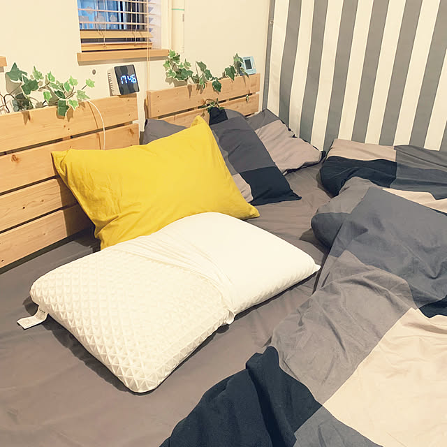 モッフル,枕,カインズ,買ってよかったもの,イベント参加,Bedroom,すのこ,DIY,IKEA,RoomClip mag 掲載 kaerunoameriの部屋