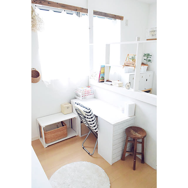 Bedroom,ラブリコ,カラーボックス,IG→gemini_natural,DIY,6畳を2つに分割,子ども部屋,100均,ブログ更新しました♡,ニトリ Geminiの部屋