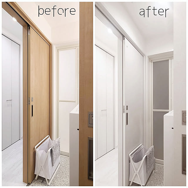 Bathroom,賃貸,物を置かない,ホワイト化,1DK,シンプルインテリア,mt CASA,モノトーンインテリア,towerシリーズ,ニトリ asokosamaの部屋