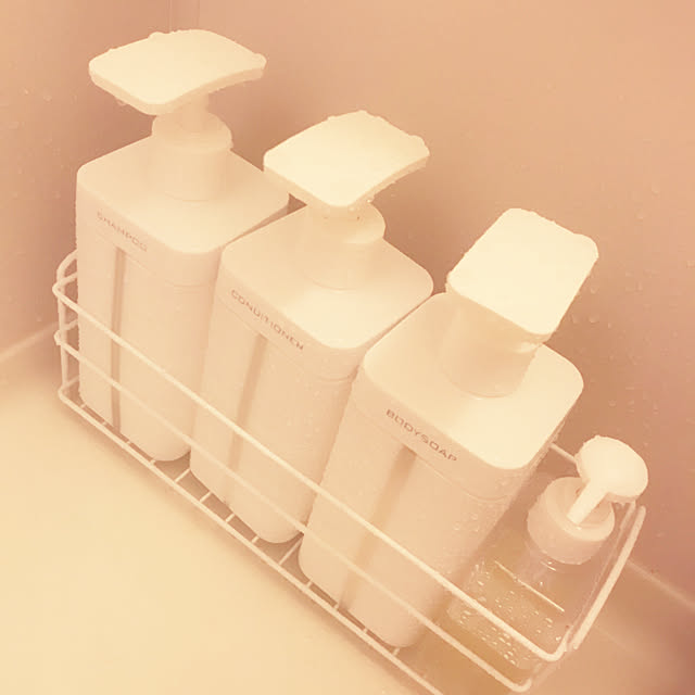 Bathroom,シンプル,収納,バスルーム,一人暮らし,モノトーン,ホワイトインテリア,グレーインテリア,100均,ダイソー,ニトリ chacoの部屋