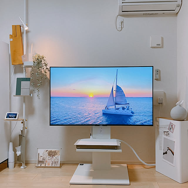 セリア,100均,ダイソー,IKEA,一人暮らし,無印良品,3COINS,Lounge,ドローアライン,wall,山崎実業,WALLテレビスタンド,アレクサのある生活 macha10の部屋