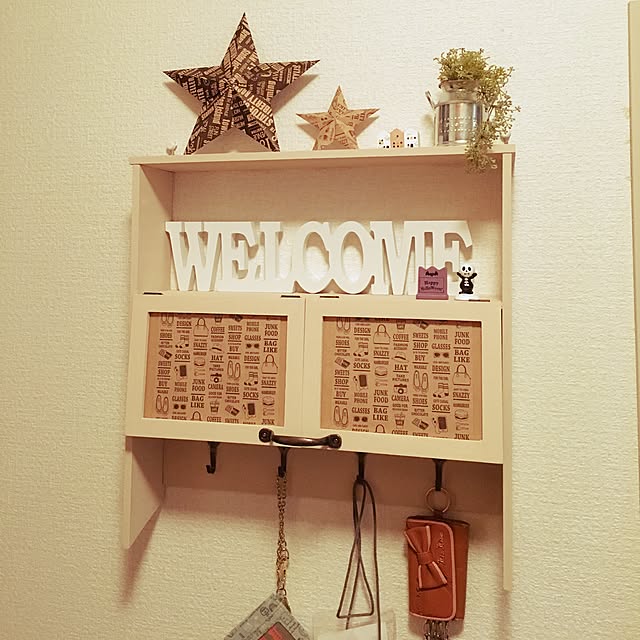 My Shelf,折り紙,バーンスター,フォロー&いいね ありがとうございます♡,雑貨,100均,DIY,セリア,フェイクグリーン,狭小住宅,中古住宅,みかづきももこ,生活感たっぷり gd2mamの部屋