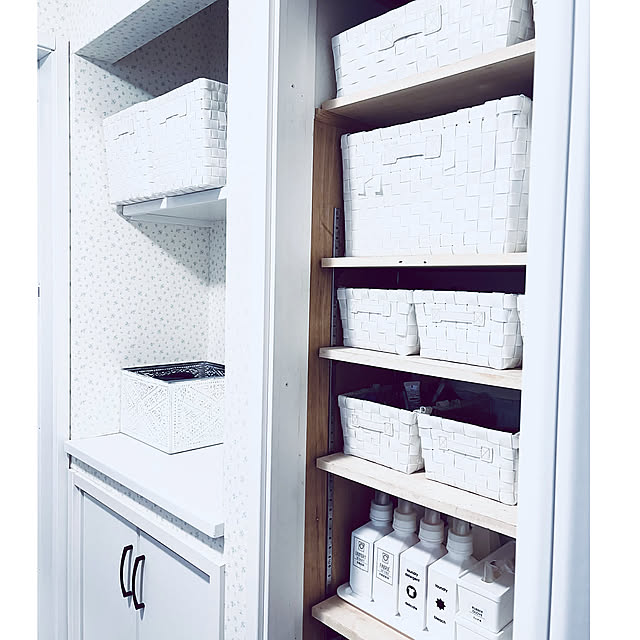 Bathroom,sarasa design,ニトリのかご,ニトリ,洗面所 収納,2025.1.29,収納スペース,LIXILファミリーラインクローゼット,LIXIL usagiの部屋