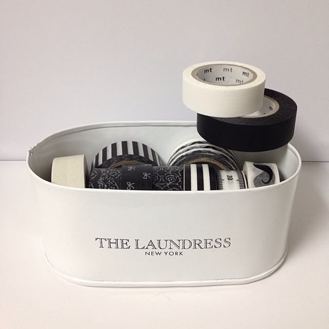 My Desk,マスキングテープ,モノトーン,白黒,ランドレス,マステ,THE LAUNDRESS manaの部屋