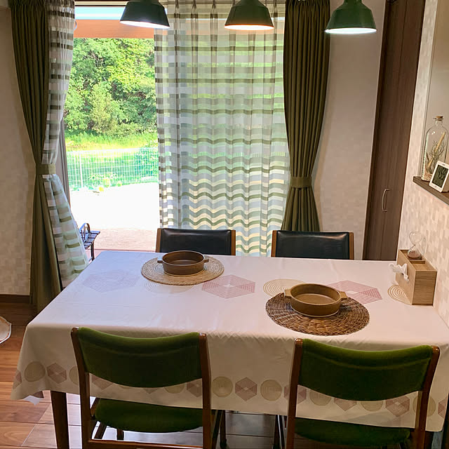 リメクルのテーブルクロス,グリル鍋,カリモク60,ダイニング,平屋暮らし,息子のいる暮らし,お気に入り,癒し,平屋,Happy,注文住宅,My Desk,Hangout,ヤマ庄陶器 megaphonic0510の部屋