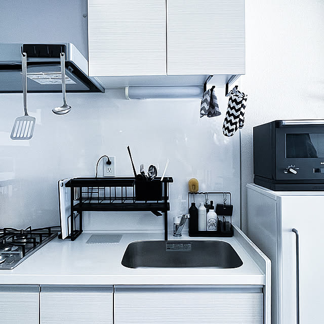 sarasa design store,towerシリーズ,無印良品,一人暮らし,白黒,モノトーン,セリア,Kitchen yuuuuuの部屋