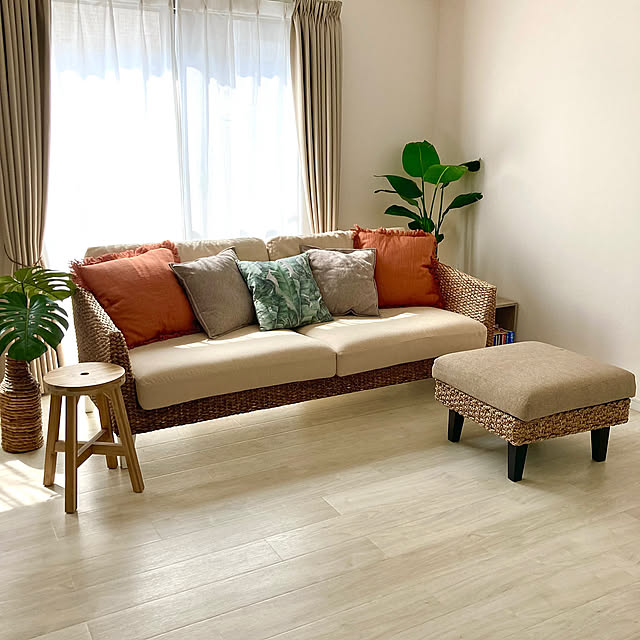 Lounge,フェイクグリーン,ナチュラルインテリア,シンプルインテリア,バリ雑貨,南国風にしたい,リビングインテリア,ボタニカルインテリア,リゾート風にしたい tonchiの部屋