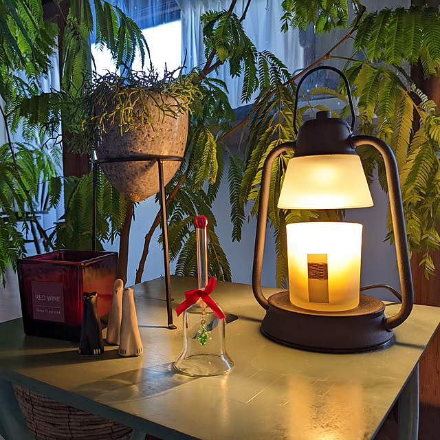 My Desk,RoomClipショッピング,昭和レトロ,日本家屋,昭和の家,観葉植物のある暮らし,観葉植物,キャンドルウォーマー,アロマキャンドル,ニトリ,冬支度,NITORI,ニトリのアロマキャンドル,ルームクリップショッピング,クリスマス,クリスマス雑貨,ガラスベル オーナメント,リプサリス,エバーフレッシュ --rnrmm--の部屋