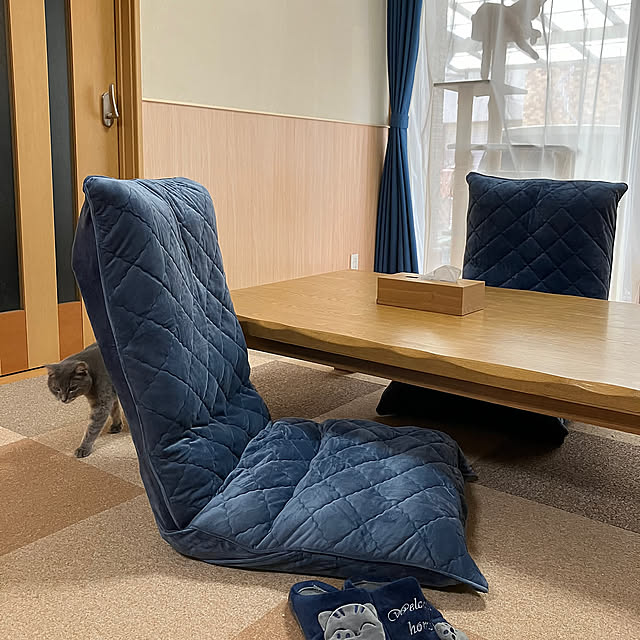 Lounge,ニトリ,座椅子カバー,座椅子,多頭飼い,フロアカーペット,タイルカーペット,スミノエ,ねこと暮らす,猫 michelleの部屋