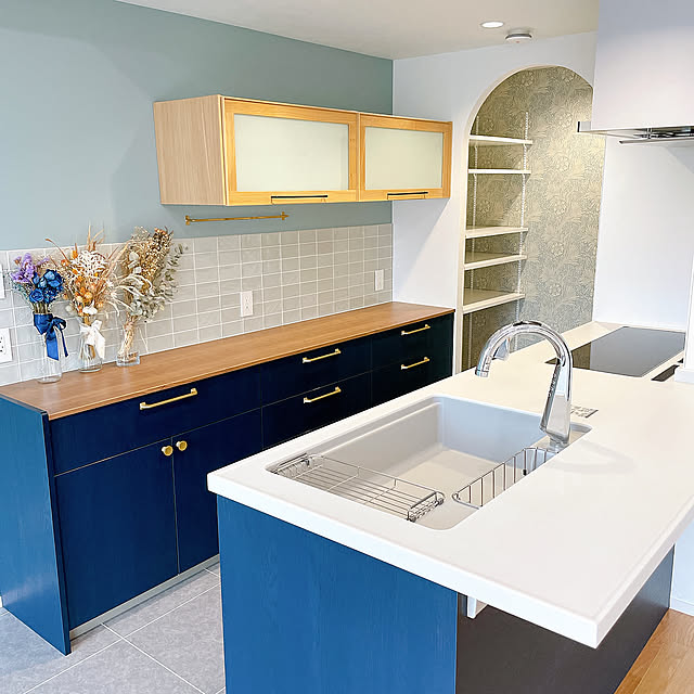 パントリー,パナソニック　ラクシーナ,IKEA,リノベーション,Kitchen,平田タイル muchonの部屋