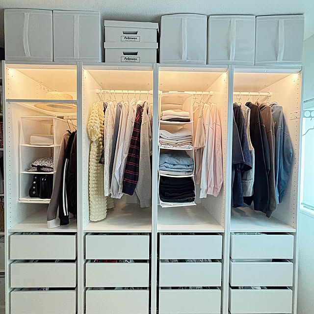 Overview,衣装部屋,服収納,収納,整理収納,ホワイトインテリア,衣装部屋改造,照明,間接照明 mmの部屋