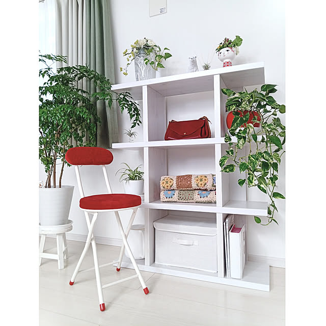 My Shelf,おうち見直しキャンペーン,おうち見直しキャンペーン当選♡,RoomClipショッピング,シェルフ,シェルフ 棚,ホワイトインテリア,ホワイト,白が好き♡,赤が好き♡,観葉植物のある暮らし,みどりのある暮らし,観葉植物,はなのある暮らし,お花のある暮らし,中古住宅,中古戸建て aquaの部屋
