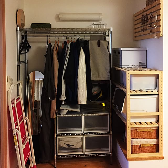 Bedroom,サンプリング当選,パーフェクトフロアーズ,ルミナスラック,スチールラック,ありがとうございます♡,サンプリング,二世帯住宅,収納,洋服収納,物が多い Akiの部屋