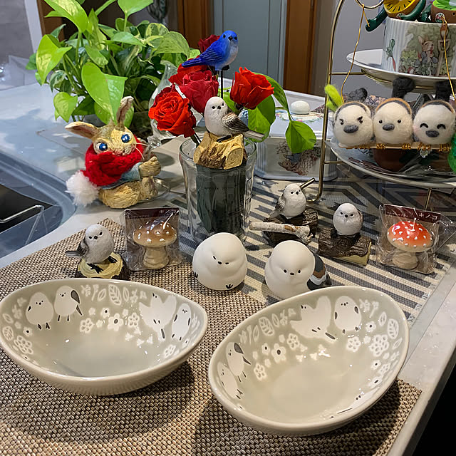 My Shelf,セリアのキノコ,今夜はレッスン,リトルフレンドシマエナガ,セリアのお皿,CoCo ちゃんからのシマエナガライト,yu-yuukiちゃんの作品,ハンドメイド,アニマルモチーフ,いつもいいねやコメありがとうございます♡,いつも見てくれてホントありがとう♪,手作り,癒し,好きなものに囲まれて暮らす,見てくれてありがとうございます♡ Aqettyの部屋