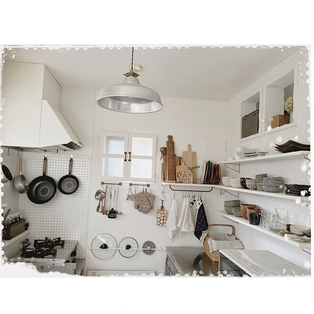 Kitchen,カフェ風インテリア,陶芸,カッティングボード,見せる収納,業務用ステンレス作業台 mocoの部屋