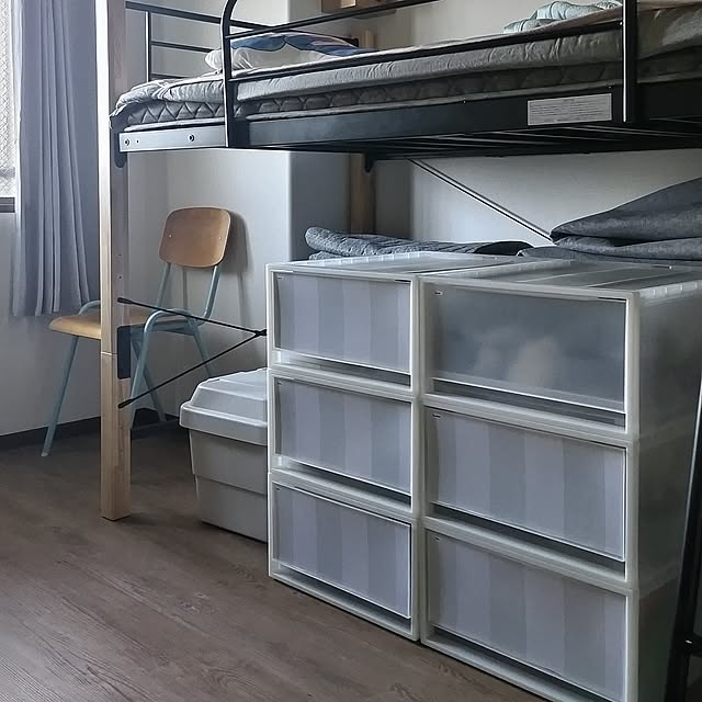 Bedroom,いいねと、フォローの押し逃げすみません！,いいね！いつもありがとうございます♡,マンション暮らし,築古マンション,リノベーション,低予算リノベ,子供部屋作り,子どもと暮らす,無印良品,100均,リメイクシート sakiの部屋