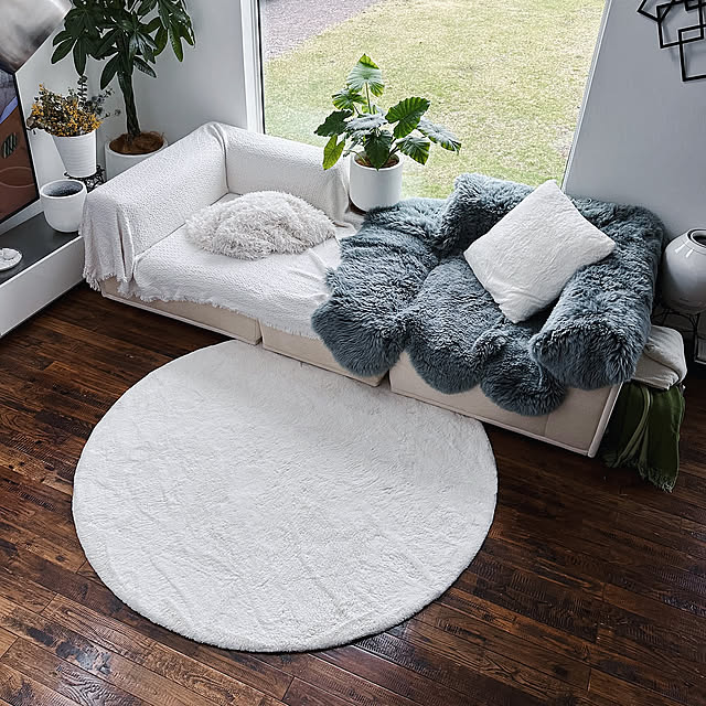 Lounge,ムートンラグ,ラビットファータッチラグ,ラビットファー,ニトリのラグ,ニトリ,ラグ hanahana1444の部屋