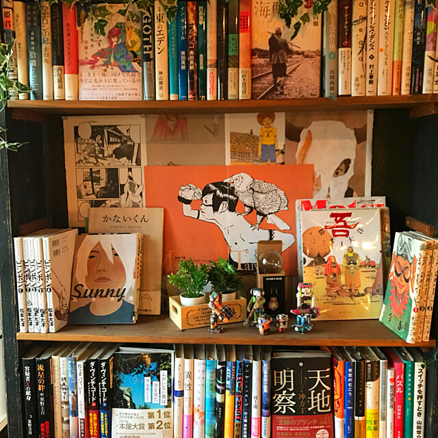 My Shelf,コラージュ,マンガ,漫画,松本大洋,レトロ,本棚,DIY nushi-kanの部屋
