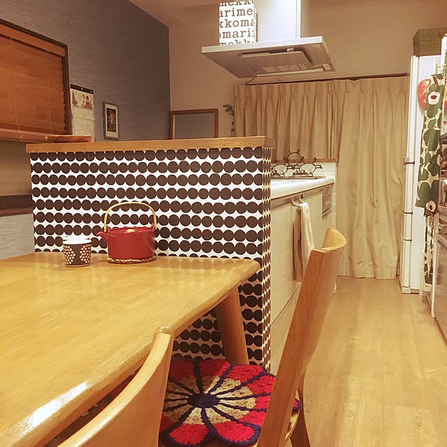 中古を買ってリノベーション,こどもと暮らす,marimekko,すっきり暮らしたい,Kitchen,輸入壁紙DIY,フリース壁紙 misakokkoの部屋