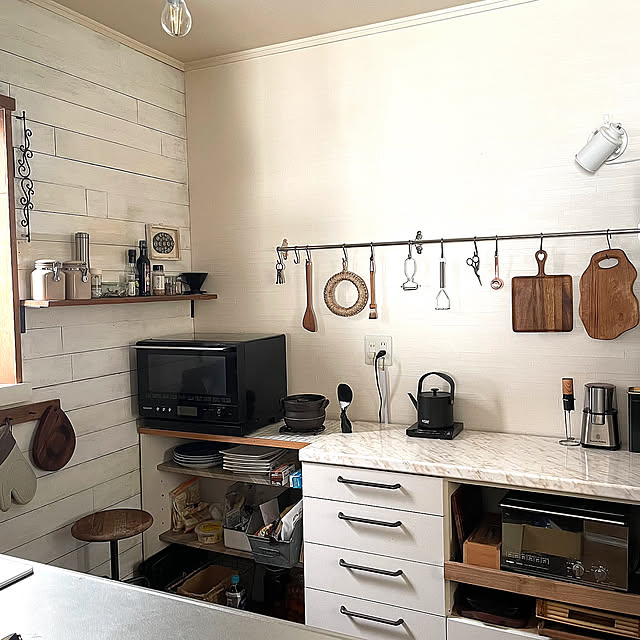 Kitchen,吊り下げ収納 kuroの部屋