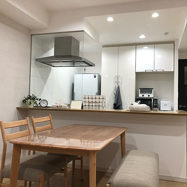 ナチュラル,ニトリ,無印良品,Kitchen,マンション暮らし,家事の効率化,スッキリ暮らす,統一感,断捨離,シンプル,ダイニングテーブル＆チェア keipyon888の部屋