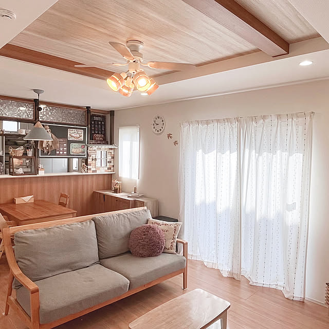 雑貨,DIY,salut!,ナチュラル,カフェ風,ソファ,Lounge fuu_no_ieの部屋