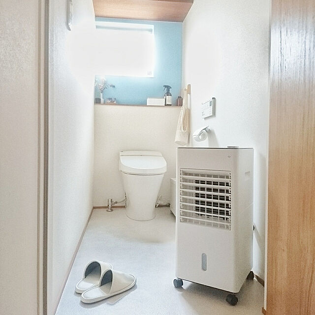 Bathroom,暑さ対策,無印良品,吊り下げ収納,冷風扇,冷風機,無印良品 壁に付けられる家具 yukoの部屋