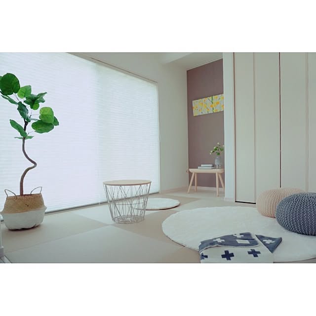 Overview,marimekko,床の間,ファブリックパネル,ferm LIVING,ウンベラータ,和室,アクセントクロス,NORRMADE,menu,PIAWALLEN,たたみ,プフ uchikoの部屋